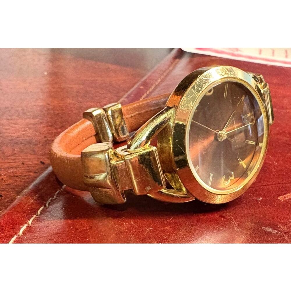 Women's Studio Time Watch, Gold Tone with Face Color Matching Band Wrap